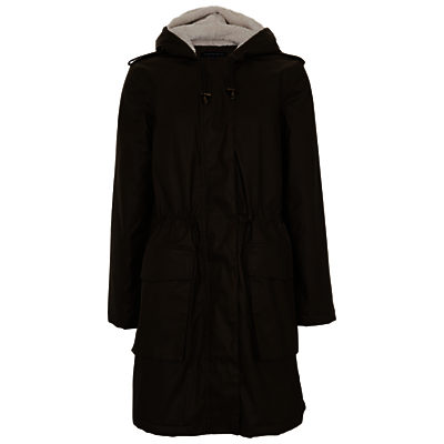 French Connection Starkey Wax Parka Coat, Turtle